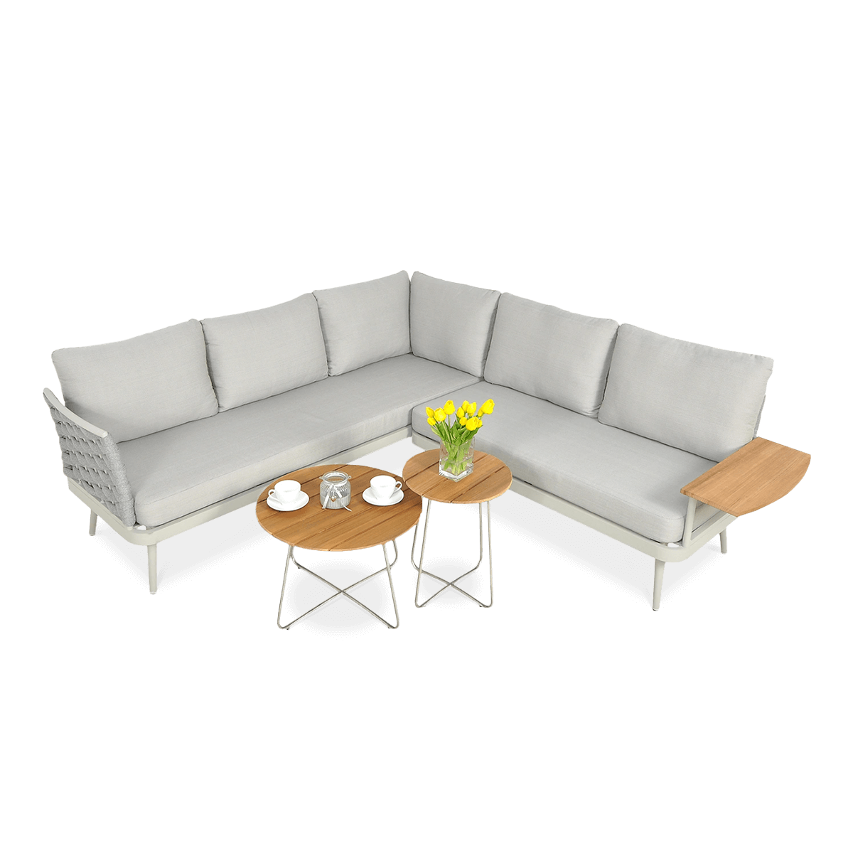 Zahradní roh RENO světle šedý