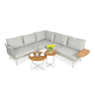 Zahradní roh RENO světle šedý