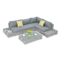 Technorattan rohový VERONA Stone Grey