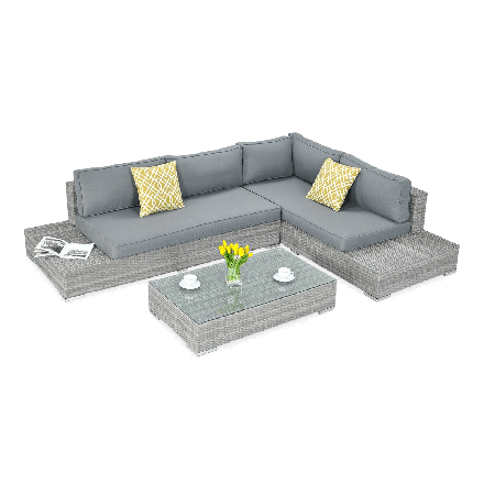 Technorattan rohový VERONA Stone Grey