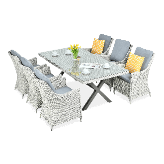 Nábytková sestava NAPOLI 6/200 White Grey Technorattan