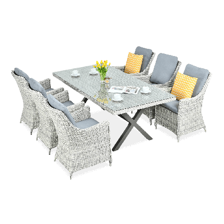 Nábytková sestava NAPOLI 6/200 White Grey Technorattan