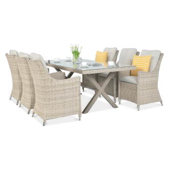 NAPOLI 6/200 Světle béžová sada nábytku Technorattan