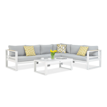 PANAMA Bílá rozkládací pohovka