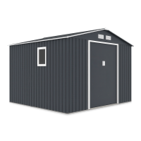 Domeček na nářadí HUDSON 277x255cm Cold Grey - Hardmaister