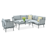 Rozkládací pohovka MARINEL + křeslo Graphite