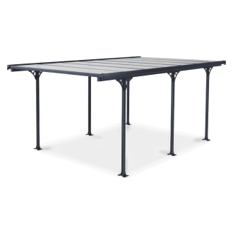 Samostatně stojící přístřešek pro auto MONTANA 3,1x5m Studená šedá