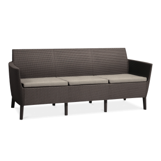 SALEMO Hnědá zahradní pohovka