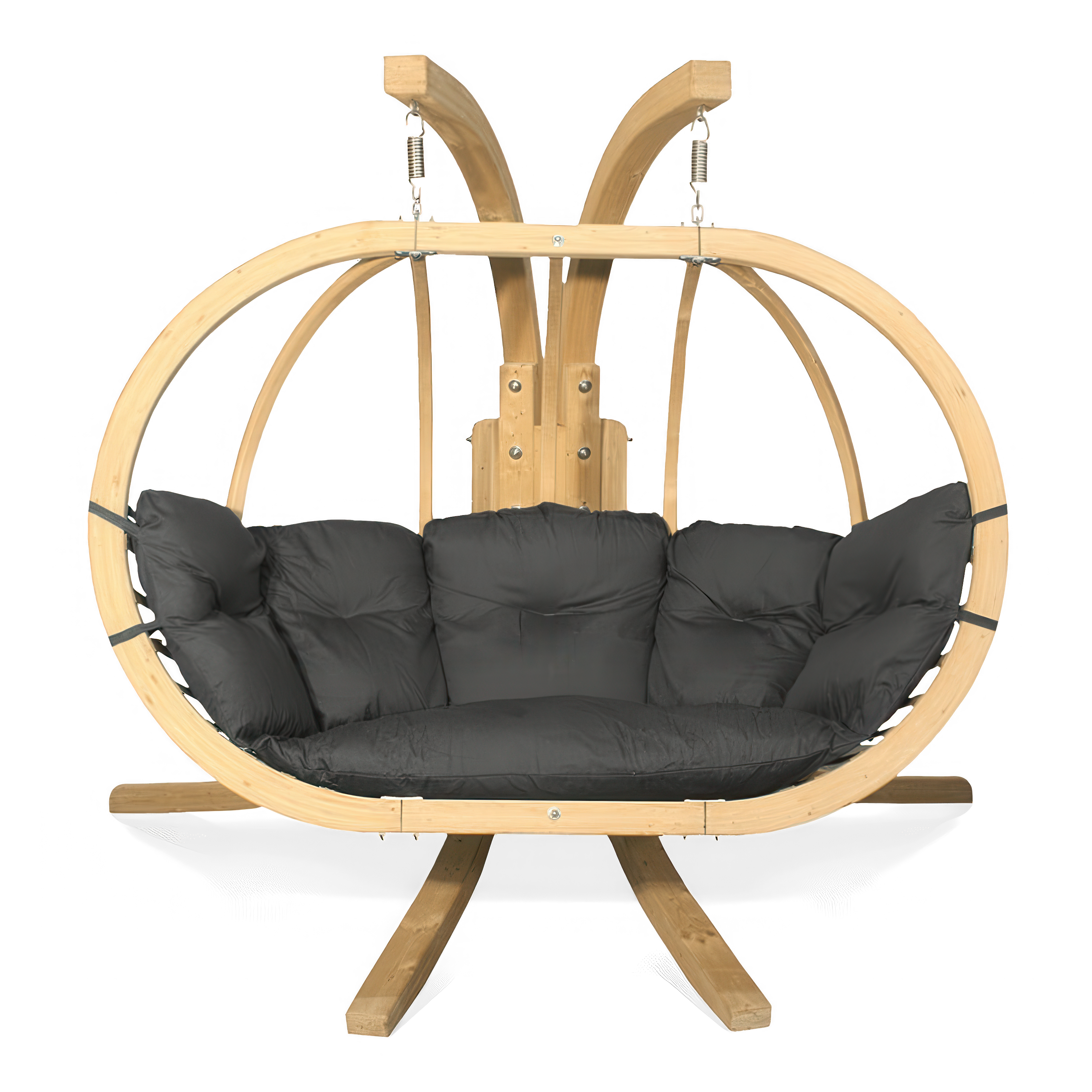 Dřevěné závěsné křeslo O-ZONE PREMIER Grafitová barva