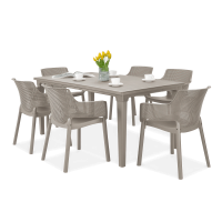Sada zahradního nábytku ELISA/FUTURA Cappuccino 6+1