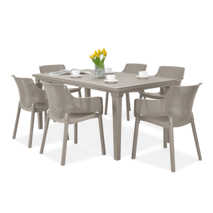 Sada zahradního nábytku ELISA/FUTURA Cappuccino 6+1