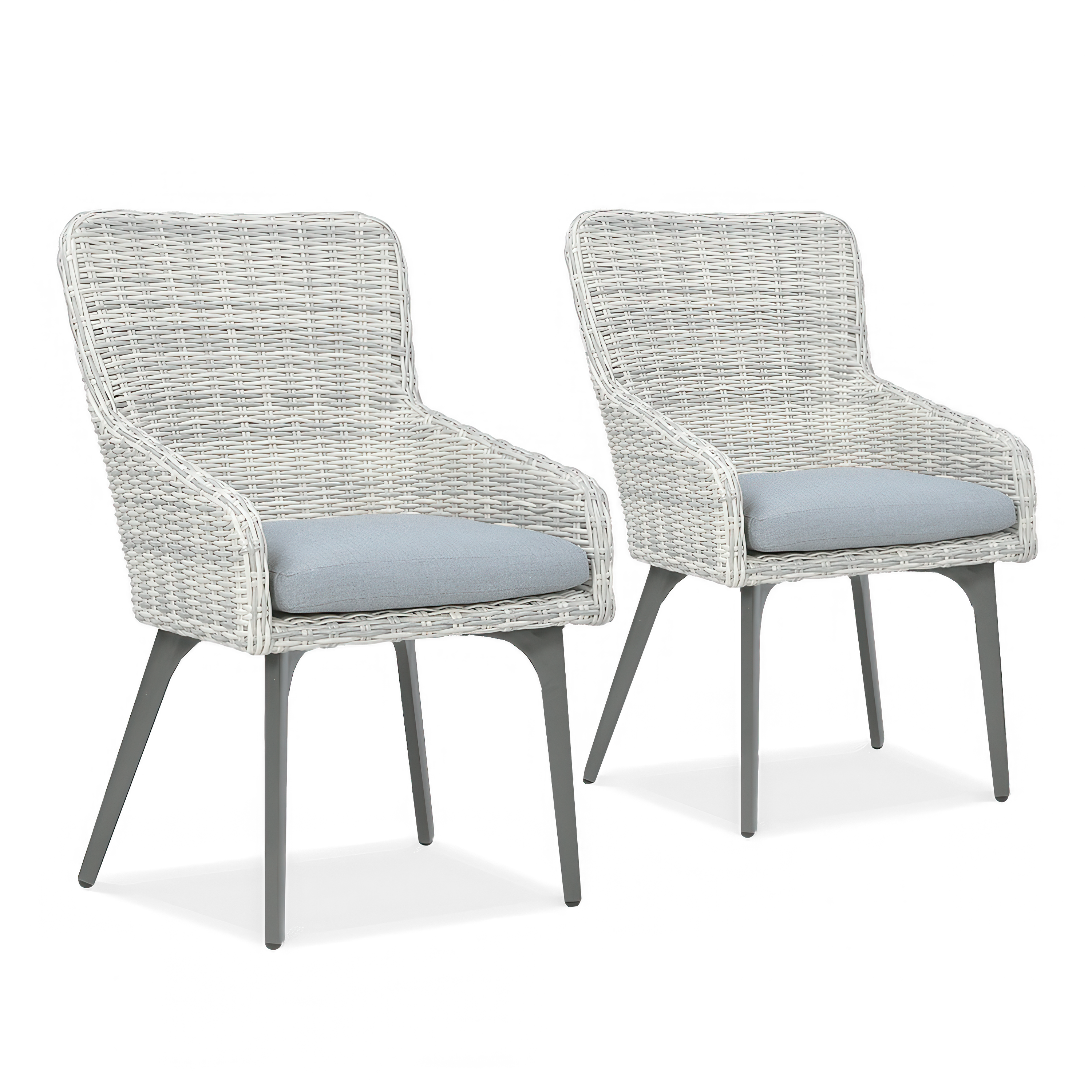 Technorattanové křeslo 2x MILANO White Grey