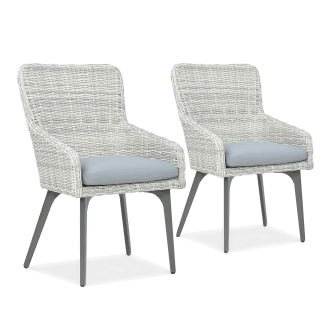 Technorattanové křeslo 2x MILANO White Grey