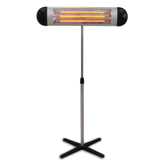 Stříbrný stojanový infrazářič AVIOR