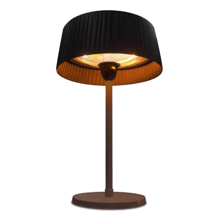 ATRI Černá stojací topná lampa