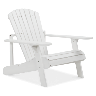 NARWIK Bílé dřevěné zahradní křeslo
