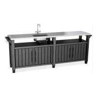 Zahradní úložný bar Keter UNITY CHEF 415L Graphite