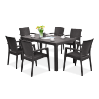 Novussi LIVERNO 6+1 terasový set hnědý