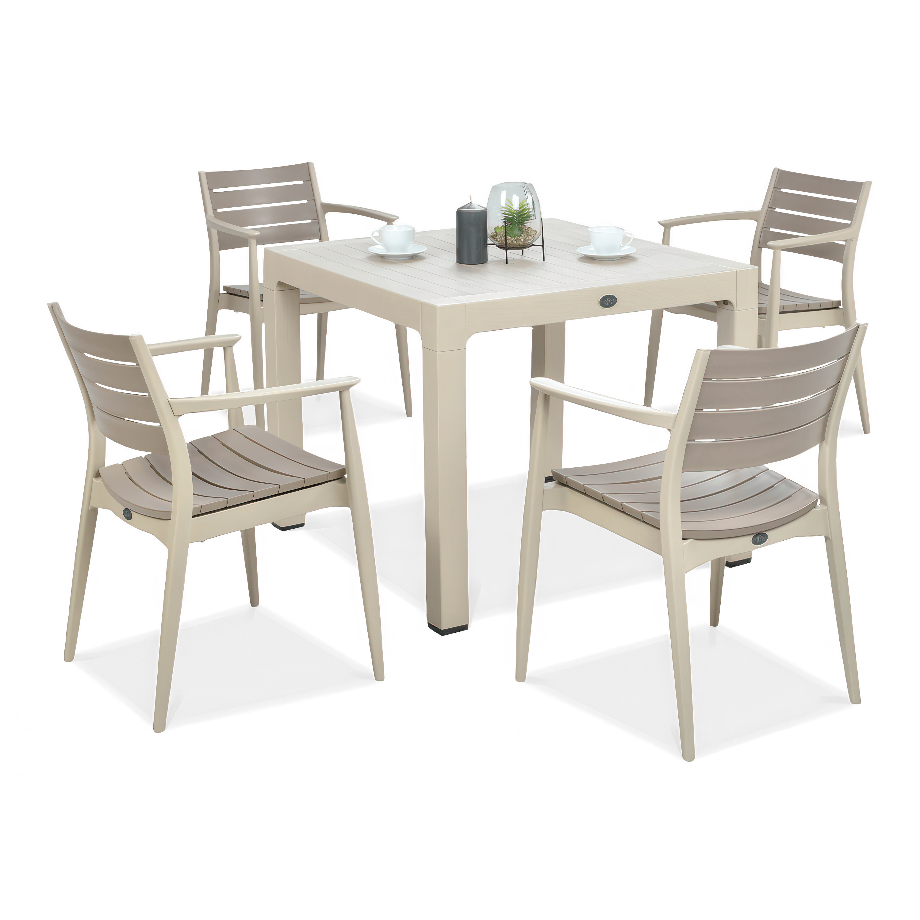 Novussi REGNUM 4+1 Cappuccino/Desert Brown restaurační set