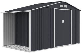 Kůlna na nářadí MADISON 342x191cm studená šedá - HARDMAISTER