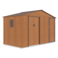 Kovový zahradní domek Hardmaister FALCON 340x194 cm Dub hnědý