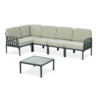 Modulární zahradní roh GARDA se stolem antracitový