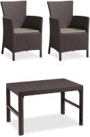 Balkonový set Keter IOWA/LYON 2+1 hnědý