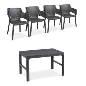 Balkonový nábytek ELISA/LYON Graphite 4+1