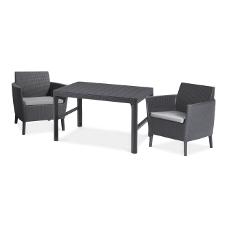 Balkonový nábytek SALEMO DUO/LYON Graphite