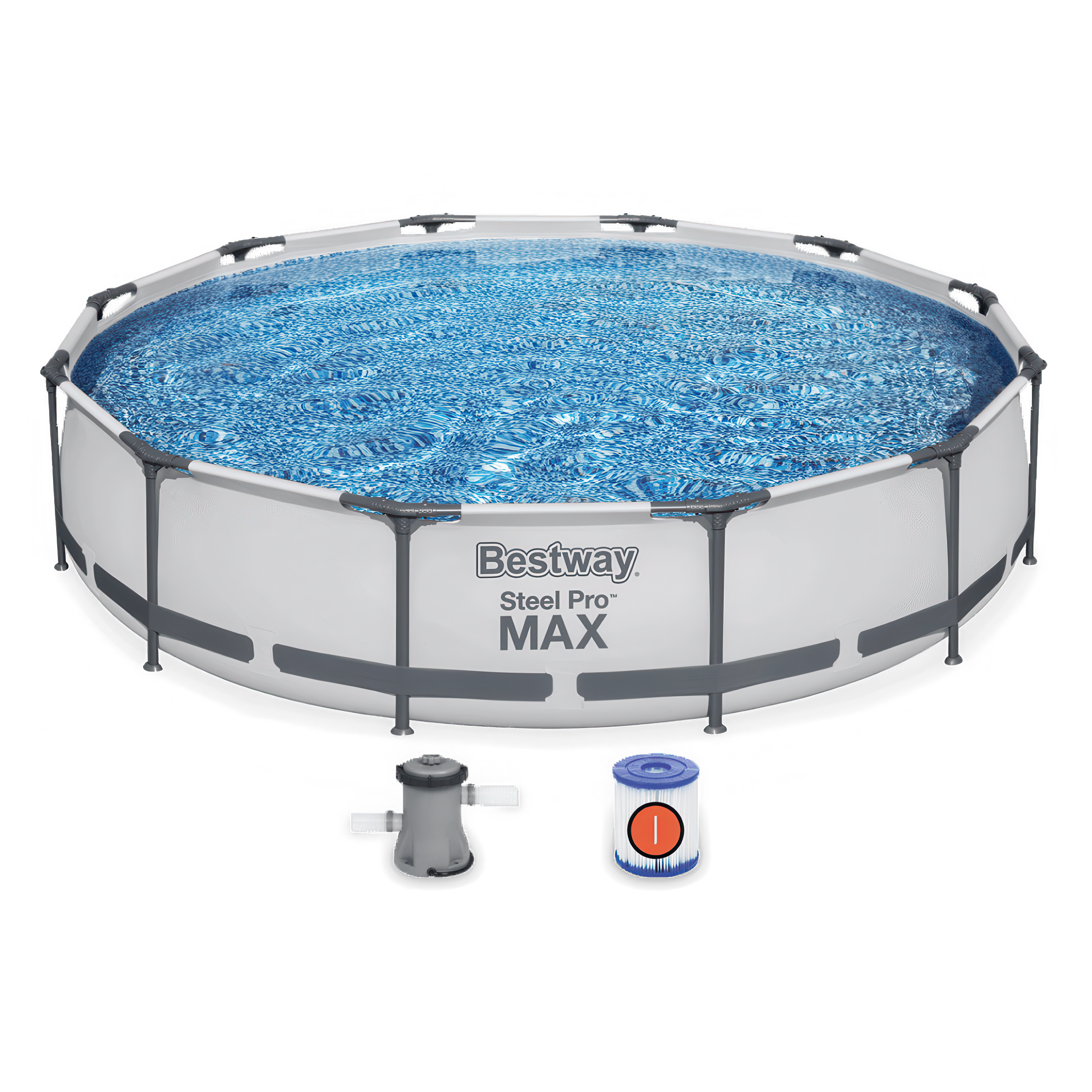 Sada kulatého rámu bazénu Steel Pro Max 3,66 x 0,76 m - BESTWAY 56416