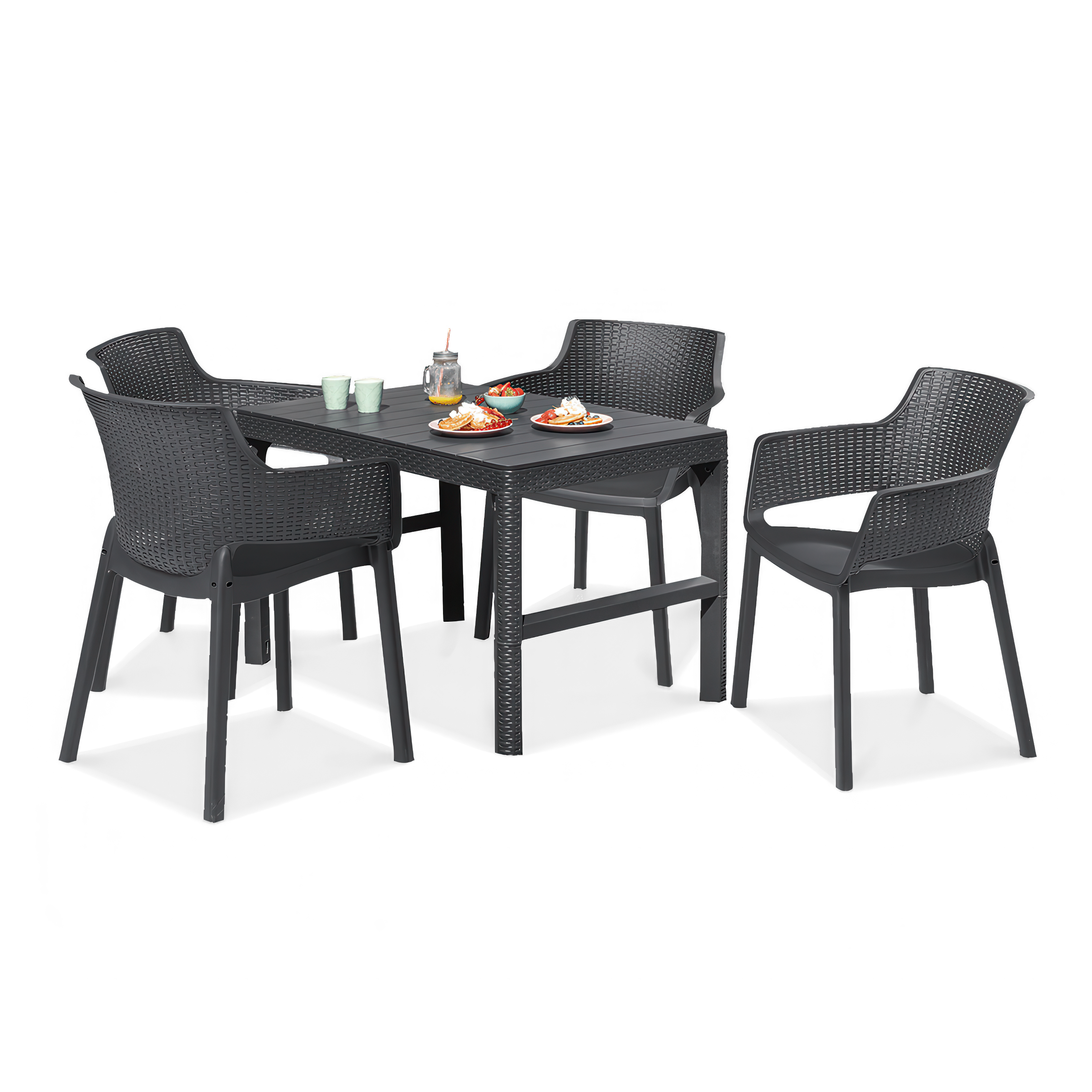 Balkonový nábytek EVA/LYON 4+1 Grafit - KETER