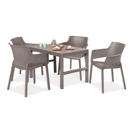 Balkonový nábytek EVA/LYON 4+1 Cappuccino - KETER