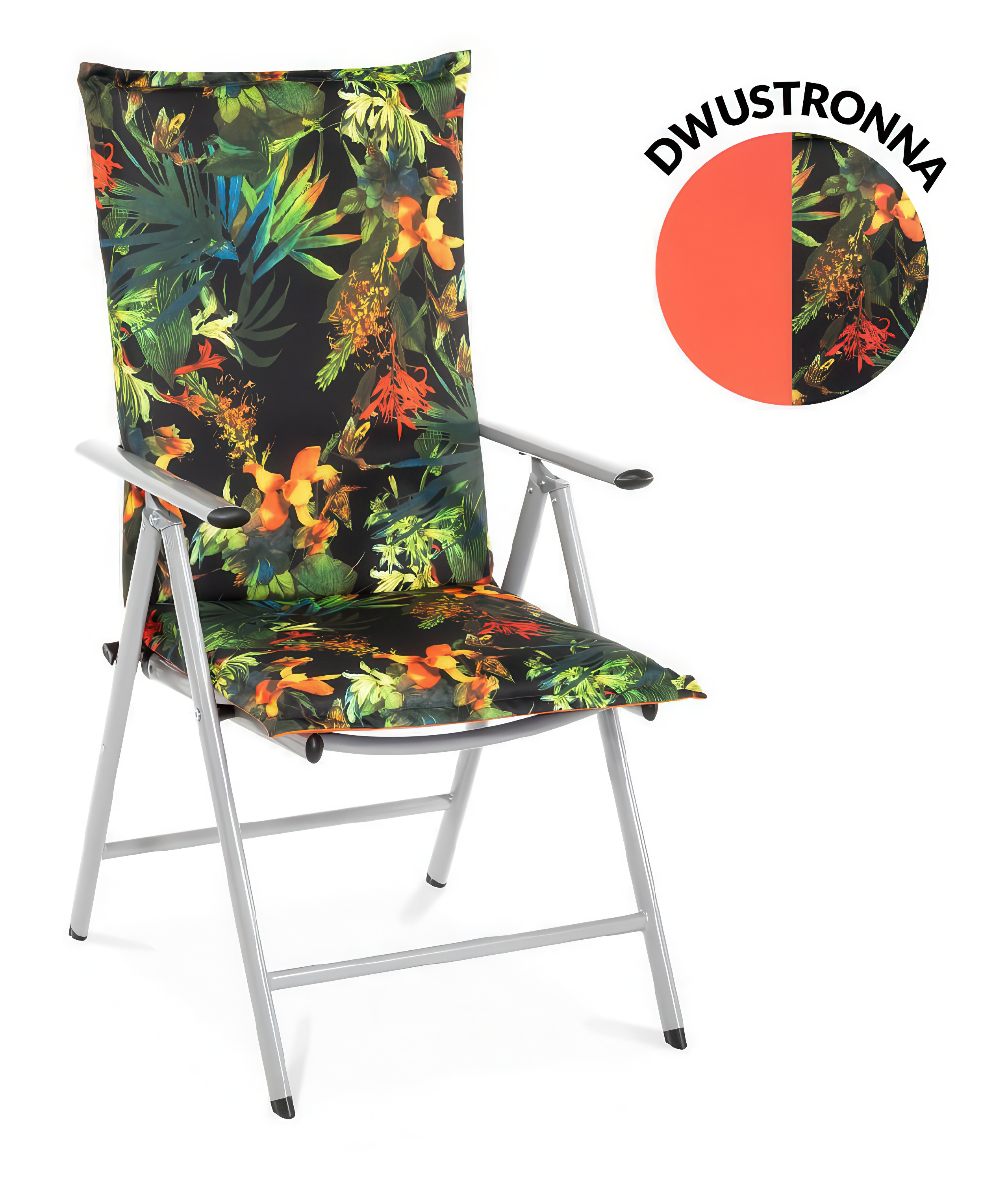 Oboustranný polštář na lehátko Orange Passion 116x51cm - MOODME