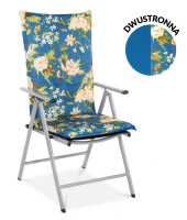 Oboustranný polštář s opěradlem na lehátko 116x51cm Jeans Plant - MOODME