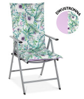 Oboustranný polštář na zahradní lehátko Violet Lady, 116x51cm - MOODME