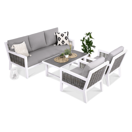 Sada terasového nábytku OLYMPIA Caffe White - FURRORE