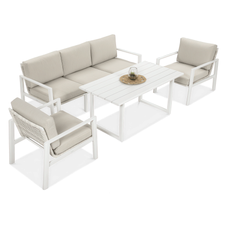 LOTUS Jídelní bílý zahradní nábytek - FURRORE