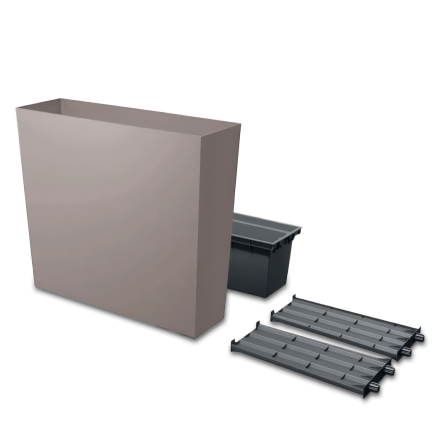 Urbi Case Tower pot 77x23,5x69cm mocca - PROSPERPLAST