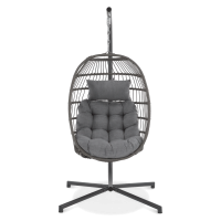 HARMONY Šedé závěsné křeslo - FOCUS GARDEN