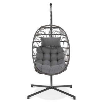 HARMONY Šedé závěsné křeslo - FOCUS GARDEN