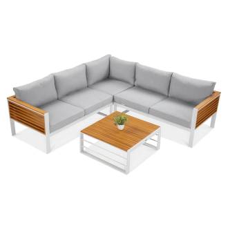 Hliníkový zahradní roh RUBICON bílý - FOCUS GARDEN