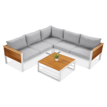 Hliníkový zahradní roh RUBICON bílý - FOCUS GARDEN