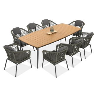 Jídelní set ROMA DINNING 8+1 Hunter Green - FURRORE