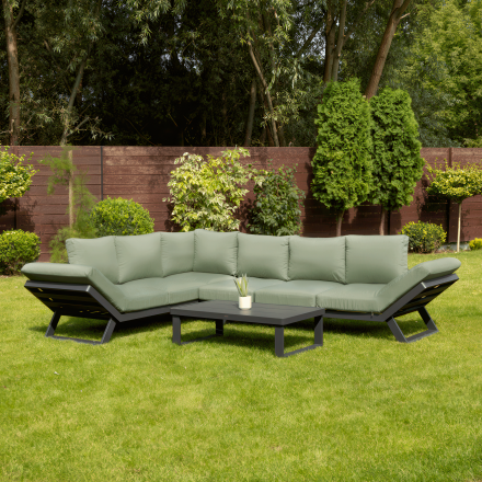 Zahradní rohová pohovka TROFEO Hunter Green - FURRORE