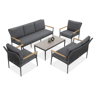 LUNA GRANDE CAFFE Tmavě šedá velká pohovka - FURRORE