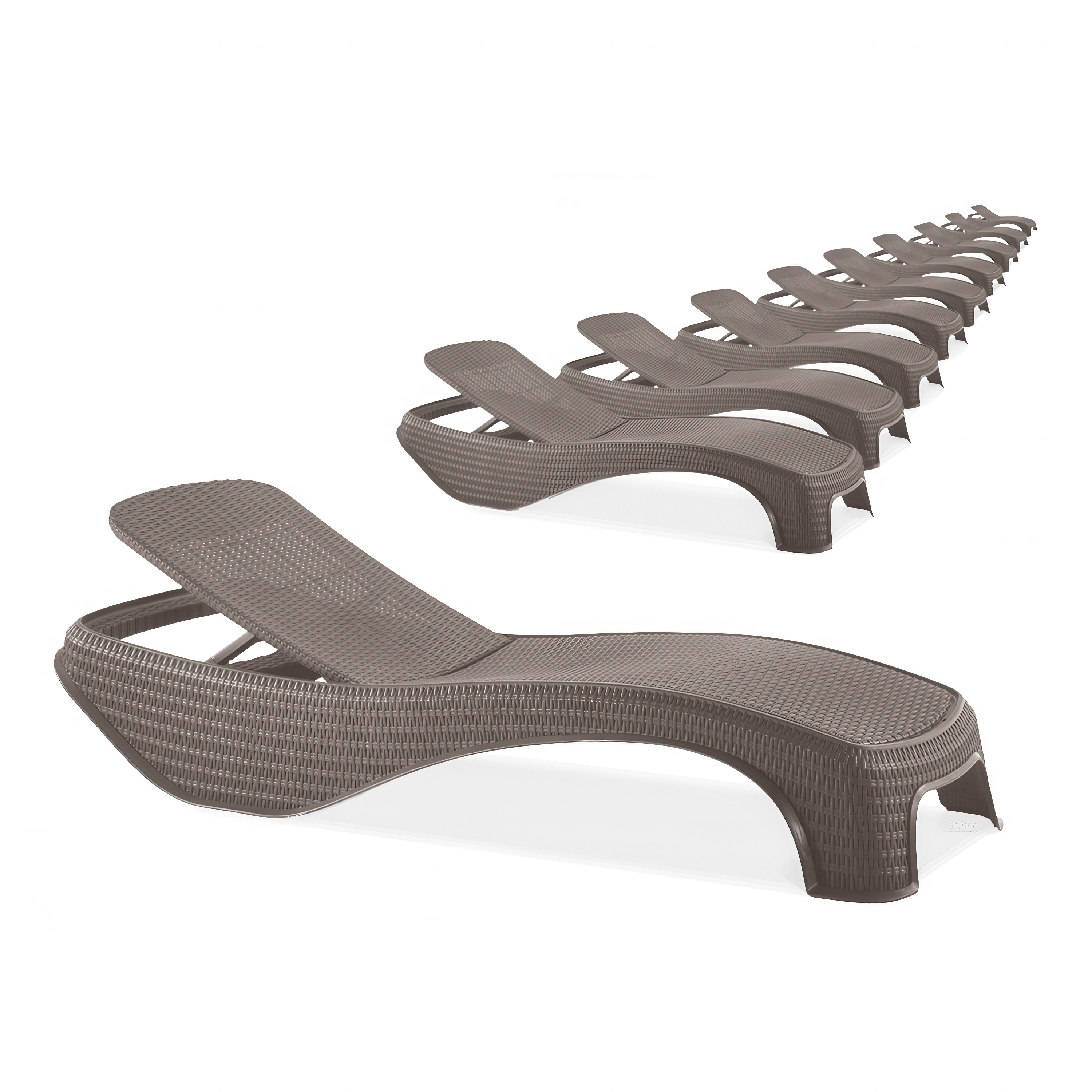 Sada hotelových lehátek ATLANTIC Cappucino, 10 ks. - KETER