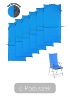 Zahradní vysoké polštáře sada 6ks Azure Orchid - MOODME