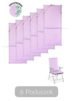 Sada 6ks polštářů pro zahradní lehátko Violet Lady 116x51cm - MOODME