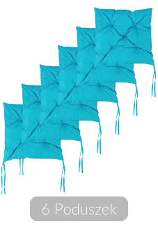 Čtvercové polštáře na zahradní židle Curacao Blue 40x40cm 6ks - MOODME