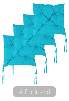 Polštáře na venkovní zahradní židle Curacao Blue 4ks - MOODME